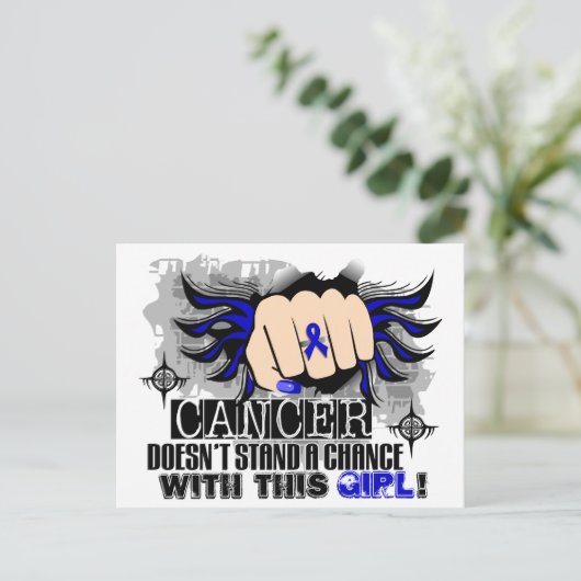 Es gibt keinen Chance-Colon-Krebs Postkarte (Stehend Vorderseite)