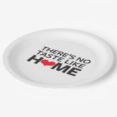 Es gibt keinen Geschmack wie Zuhause Pappteller (Schrägansicht)