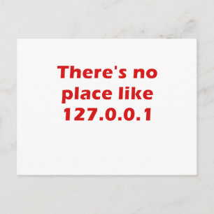 Es gibt keinen Ort wie 127001 Postkarte