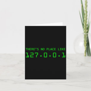 Es gibt keinen Ort wie 127.0.0.1 Zuhause Funny Eng Karte