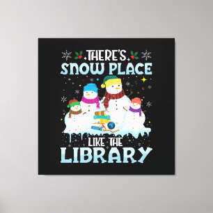 Es gibt keinen Ort wie die Bibliothek zu Weihnacht Leinwanddruck
