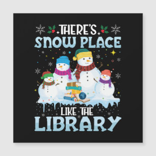 Es gibt keinen Ort wie die Bibliothek zu Weihnacht Magnetkarte