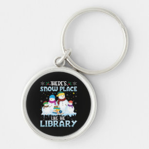 Es gibt keinen Ort wie die Bibliothek zu Weihnacht Schlüsselanhänger