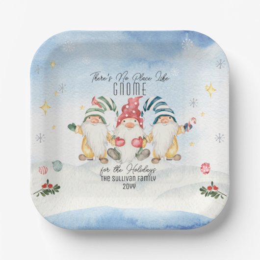 Es gibt keinen Ort wie Gnome für den Urlaub Pappteller (Vorderseite)