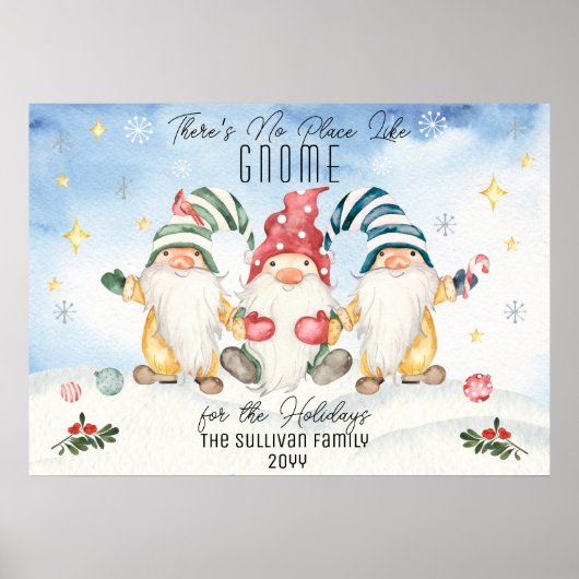Es gibt keinen Ort wie Gnome für den Urlaub Poster (Vorne)