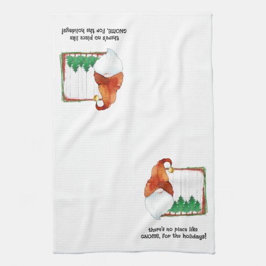 Es gibt keinen Ort wie GNOME, für die Ferien. Geschirrtuch (Vertikal)