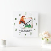 Es gibt keinen Ort wie GNOME, für die Ferien. Quadratische Wanduhr (Zuhause)
