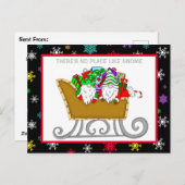 Es gibt keinen Ort wie Gnome, Weihnachtskarte Postkarte (Vorne/Hinten)
