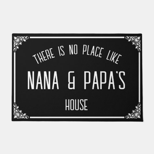 Es gibt keinen Ort wie NANA & PAPA's House Black Fußmatte (Vorderseite)