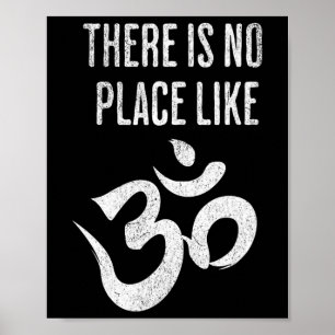 Es gibt keinen Ort wie Om Sanskrit Yoga Meditation Poster