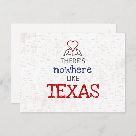 Es gibt keinen Ort wie Texas Postkarte (Vorne/Hinten)