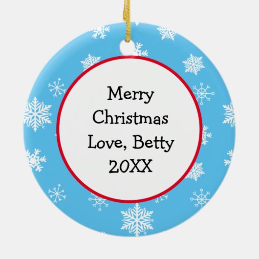 Es gibt keinen Ort wie Weihnachten Keramik Ornament (Hinten)