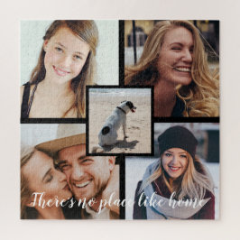 Es gibt keinen Ort wie Zuhause-Custom Foto Collage Puzzle