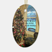 Es gibt keinen Ort wie Zuhause für die Ferien. Keramik Ornament (Links)