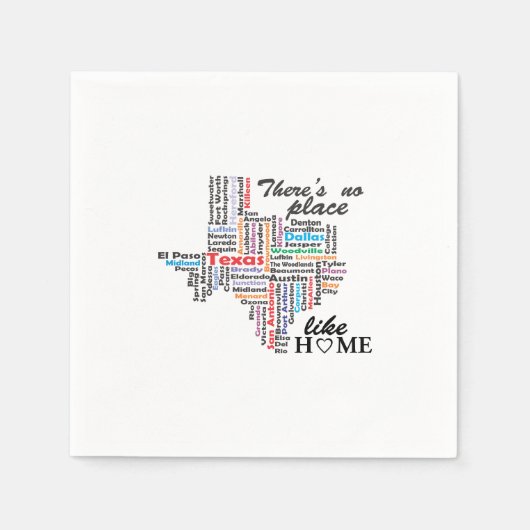 Es gibt keinen Ort wie Zuhause in texas Serviette (Vorderseite)