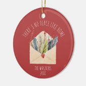 Es gibt keinen Ort wie Zuhause Personalisierte Hau Keramik Ornament (Links)