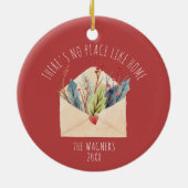 Es gibt keinen Ort wie Zuhause Personalisierte Hau Keramik Ornament (Hinten)