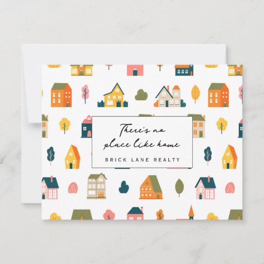 Es gibt keinen Ort wie Zuhause Realty Dankeskarte (Vorderseite)