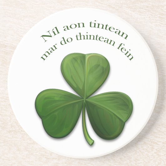 Es gibt keinen Ort wie Zuhause Sandstein Untersetzer (Vorne)