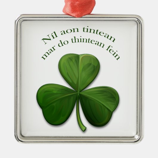 Es gibt keinen Ort wie Zuhause Silbernes Ornament (Vorne)