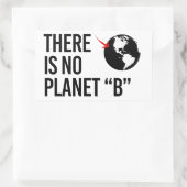 Es gibt keinen Plan(et) B Rechteckiger Aufkleber (Tasche)