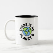 Es gibt keinen Planet B - Plan B Zwei-Tonen-Kaffee Zweifarbige Tasse (Links)