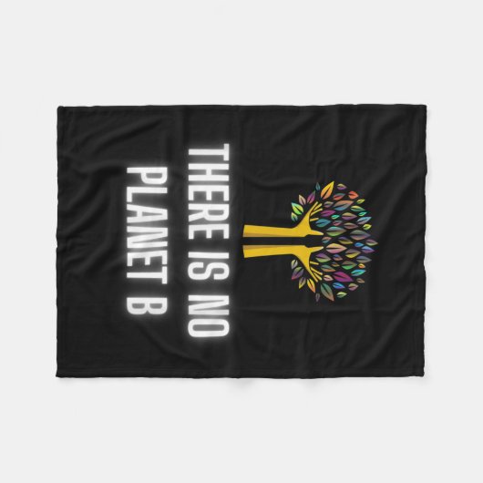 Es gibt keinen Planet-B-Umweltschutz _2 Fleecedecke (Vorderseite (Horizontal))