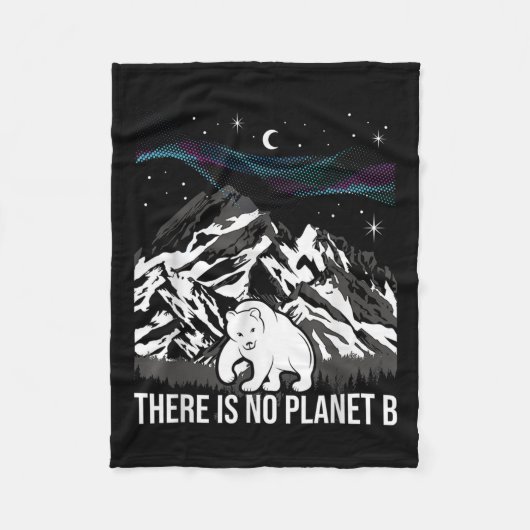 Es gibt keinen Planet-B-Umweltschutz Fleecedecke (Vorderseite)