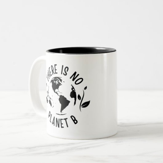 Es gibt keinen Planeten-B-Planeten-Planeten Zweifarbige Tasse (Vorderseite Links)