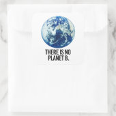 Es gibt keinen Planeten B Quadratischer Aufkleber (Tasche)