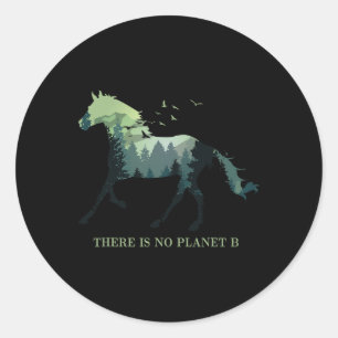 Es gibt keinen Planeten-B-Tag-Design Naturrosen Runder Aufkleber