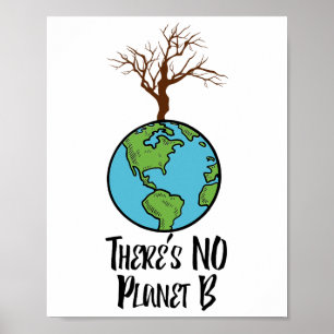 Es gibt keinen Planeten-B-Tag Gerettet Erde Poster