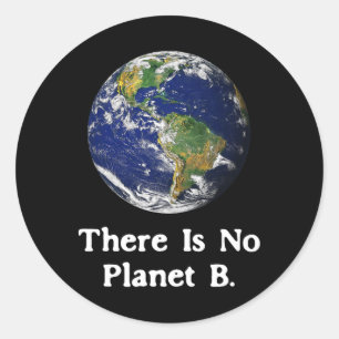 Es gibt keinen Planeten-B-Tag Runder Aufkleber