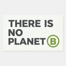 Es gibt keinen Planeten B Umweltschützer  Rechteckiger Aufkleber