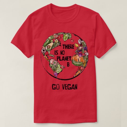 Es gibt keinen Planeten B Vegan T-Shirt (Design vorne)