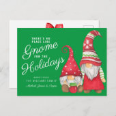 Es gibt keinen Platz wie Gnome für die Ferien Postkarte (Vorne/Hinten)