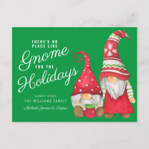 Es gibt keinen Platz wie Gnome für die Ferien Postkarte