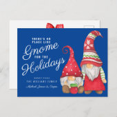 Es gibt keinen Platz wie Gnome für die Ferien Postkarte (Vorne/Hinten)