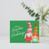 Es gibt keinen Platz wie Gnome für die Ferien Postkarte (Stehend Vorderseite)