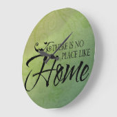 Es gibt keinen Platz wie Zuhause Große Wanduhr (Winkel)