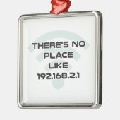 Es gibt keinen Platz wie Zuhause-IP address Silbernes Ornament (Links)