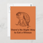 Es gibt keinen richtigen Weg, eine Rhesusfeier zu Postkarte (Vorne/Hinten)