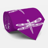 "Es gibt Libellen auf Ihren Krawatten! "Lila Krawatte (Gerollt)