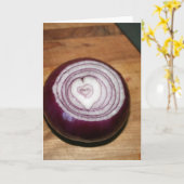 Es gibt Liebe in Onions Karte (Gelbe Blume)