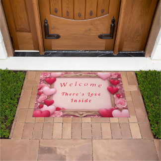 Es gibt Liebe in Valentinins Willkommensmat Fußmatte