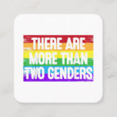 Es gibt mehr als 2 Geschlechter im Shirt zwei Gesc Quadratische Visitenkarte (Vorderseite)
