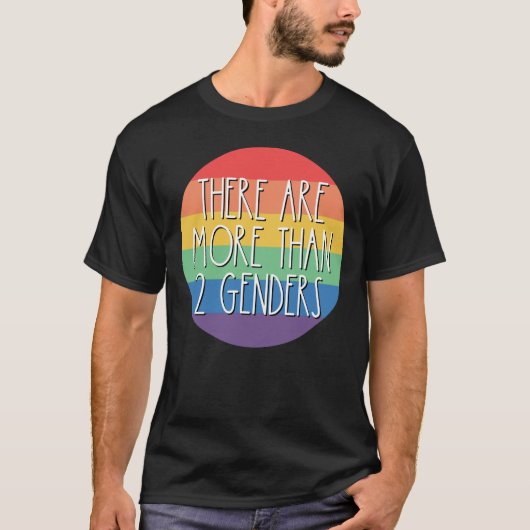 Es gibt mehr als 2 Geschlechter Rainbow-LGBTQ T-Shirt (Vorderseite)