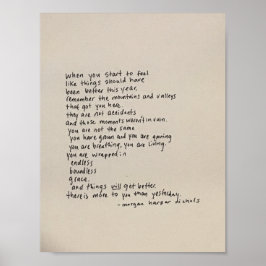 Es gibt mehr für dich als gestern - ein Gedicht Poster