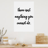 Es gibt nichts | Black Text Quote Poster (Küche)