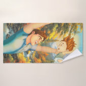 ES GIBT NICHTS WIE EINE GUTE TUSSLE MIT VATER BADEHANDTUCH (Badehandtuch)